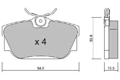 Комплект тормозных колодок AISIN BPPE-1017